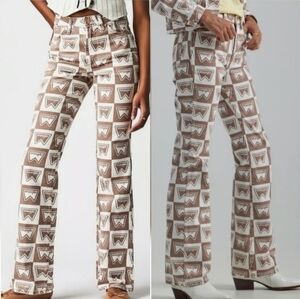 New Wrangler Insignia Print Westward 626 High Rise Boot Jeans